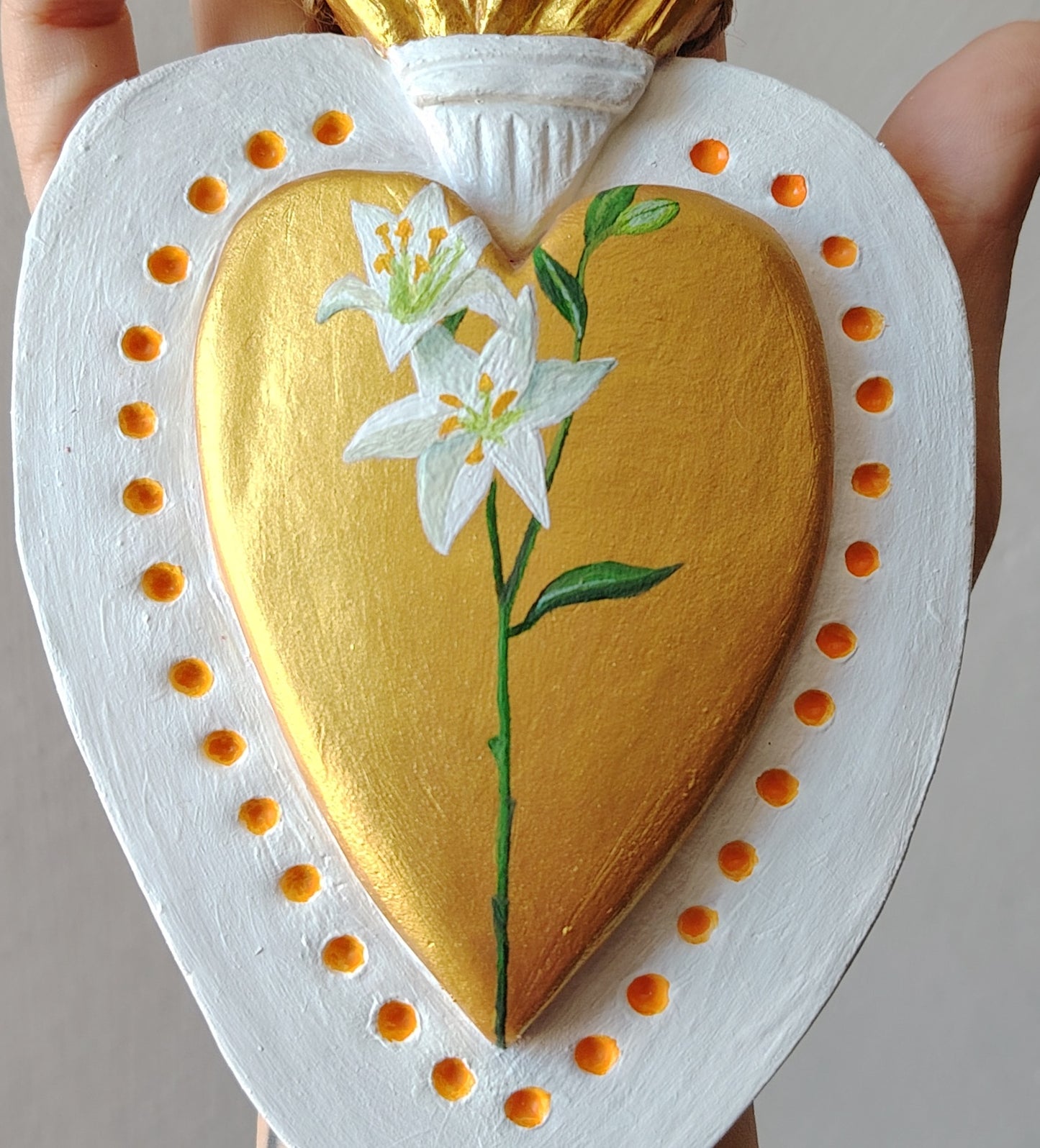 Ex voto croce con giglio