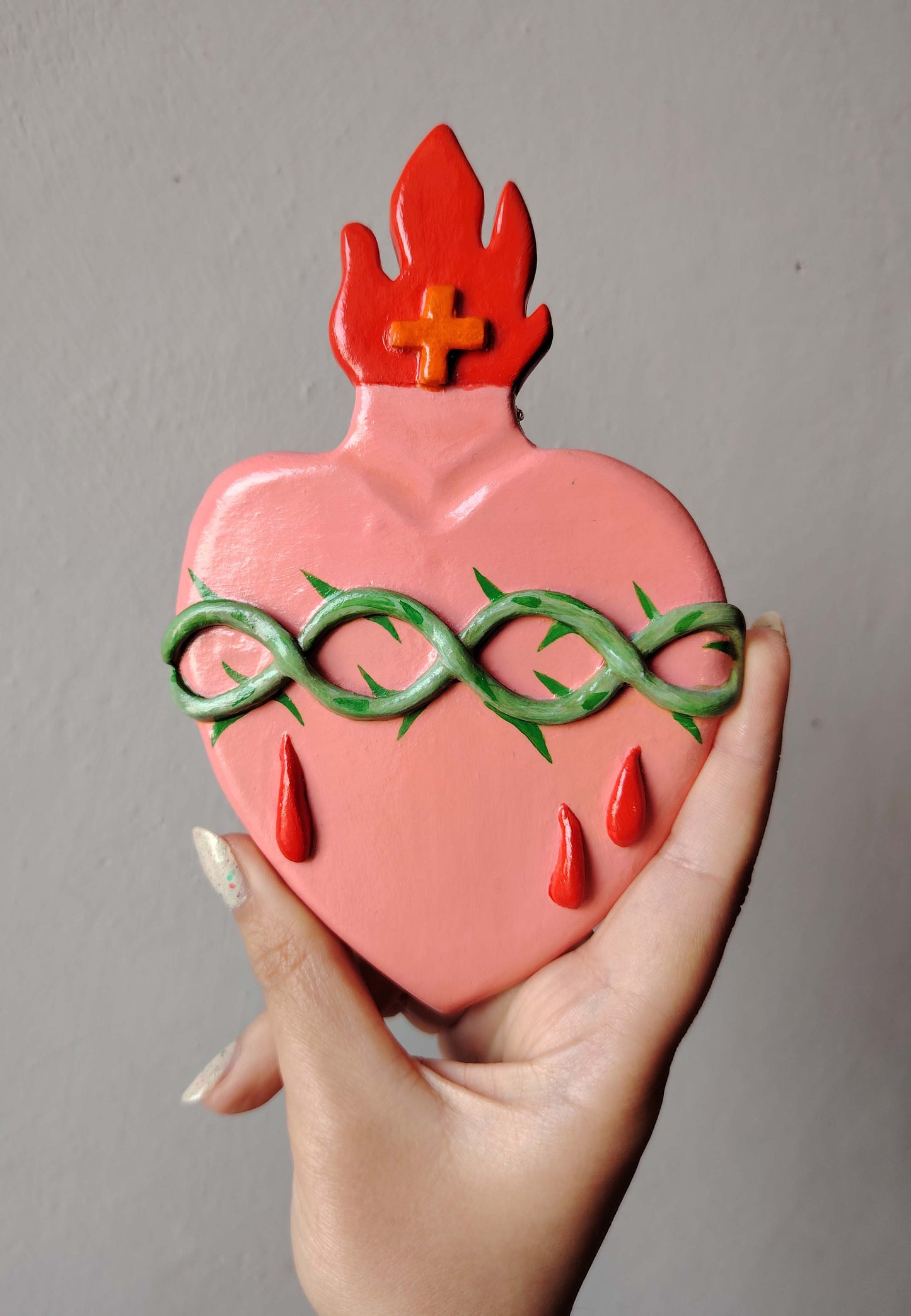 Cuore sacro corona di spine (medium)